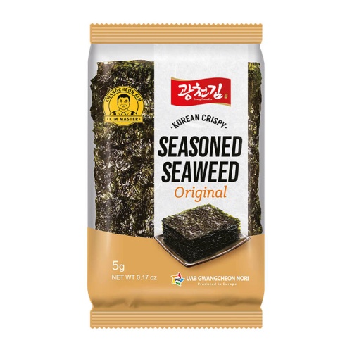 Package of Premium Quality Seasoned Seaweed Snacks in Cream Colored Packaging – Original Flavor